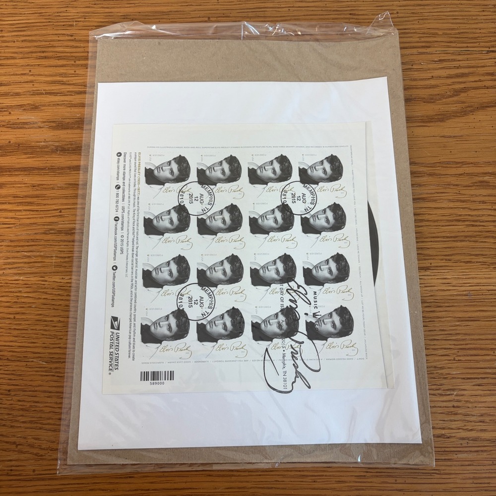 Elvis Presley 2015 USPS Music Icons First Day of Issue Stamp Sheet Cancelled